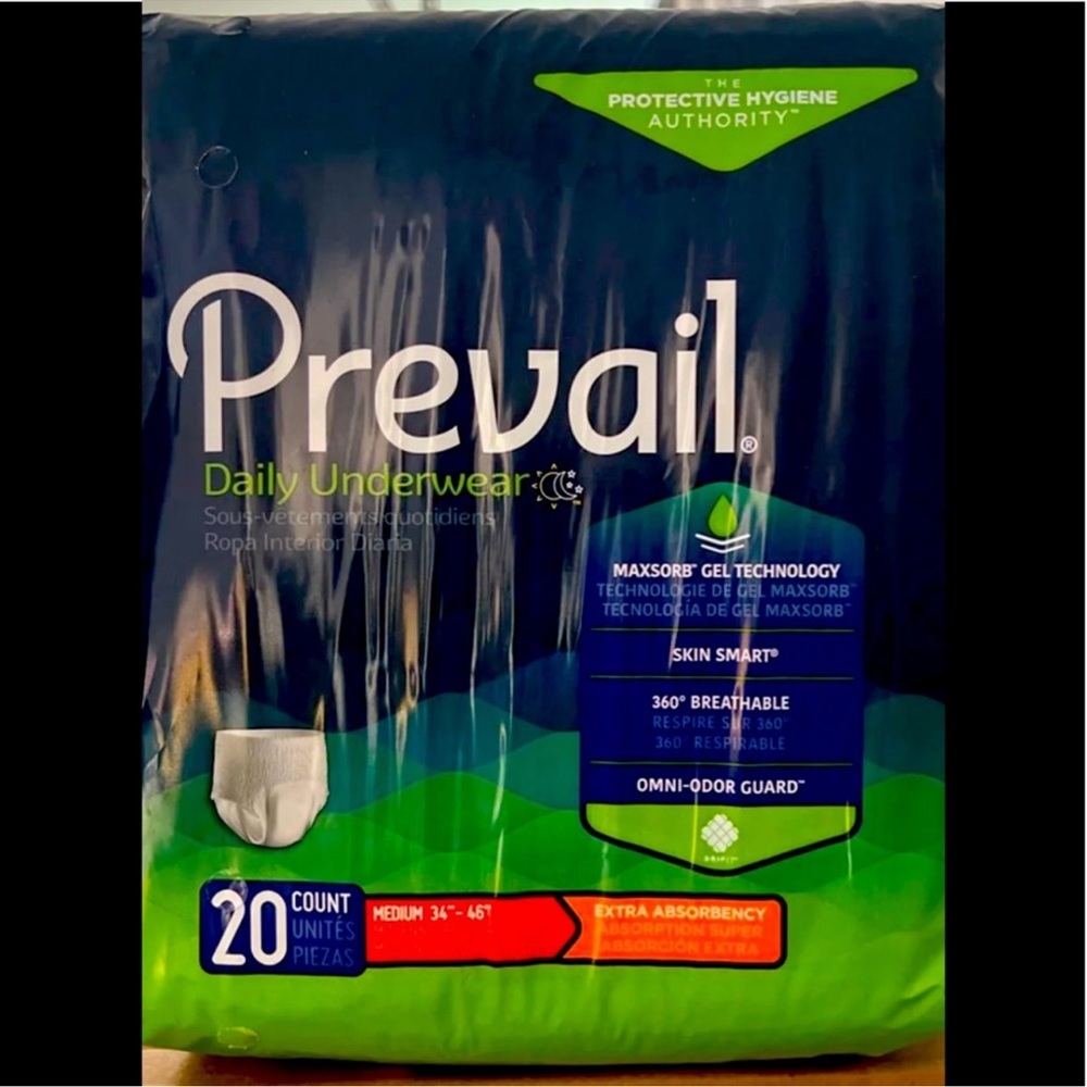 Adult disposable underpants 20 count per pkg